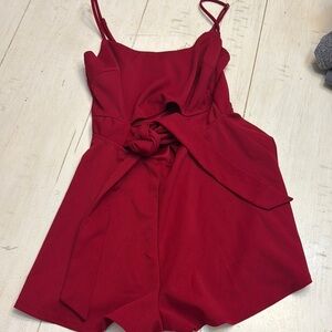 Elegant Red Women's Jumpsuit